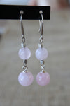 Boucles d’oreilles quartz rose