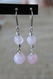 Boucles d’oreilles quartz rose
