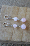 Boucles d’oreilles quartz rose