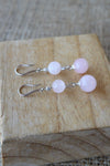 Boucles d’oreilles quartz rose
