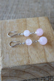 Boucles d’oreilles quartz rose