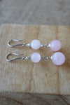 Boucles d’oreilles quartz rose