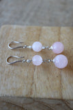 Boucles d’oreilles quartz rose