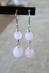 Boucles d’oreilles quartz rose