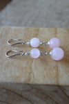 Boucles d’oreilles quartz rose