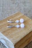 Boucles d’oreilles quartz rose