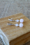 Boucles d’oreilles quartz rose