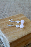 Boucles d’oreilles quartz rose