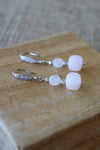 Boucles d’oreilles quartz rose