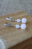 Boucles d’oreilles quartz rose