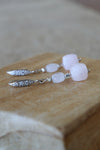 Boucles d’oreilles quartz rose