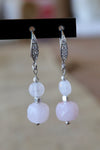 Boucles d’oreilles quartz rose