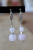 Boucles d’oreilles quartz rose