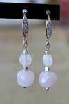 Boucles d’oreilles quartz rose