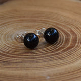 Boucles d'oreilles onyx "8mm"