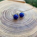 Boucles d'oreilles en lapis lazuli 8mm