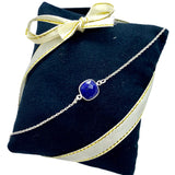 Bracelet en argent 925/1000 avec lapis lazuli