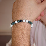 Bracelet en jaspe kambala et howlite